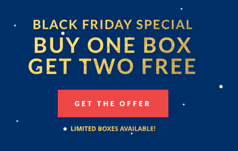 Try the World Black Friday Sale - Buy One Box, Get Two Free