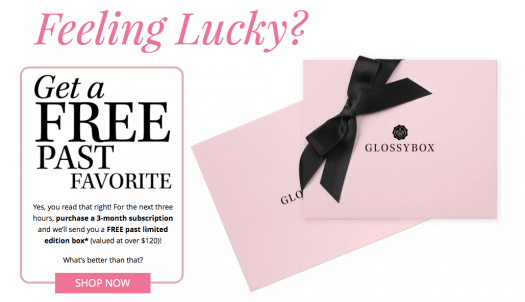GLOSSYBOX Cyber Monday Savings - Past Favorite Box Free with New 3-Month Subscription
