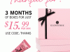 GLOSSYBOX – 3-months for $15.99/month