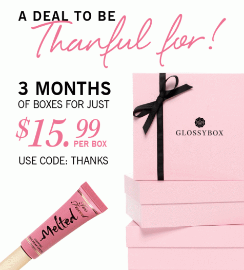 Read more about the article GLOSSYBOX – 3-months for $15.99/month