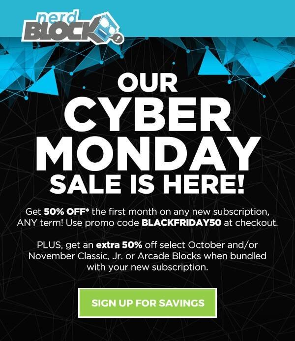 Read more about the article Nerd Block Cyber Monday Sale – Save 50%!