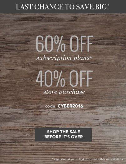 SPREZZABOX - 60% off Cyber Monday Sale (EXTENDED)