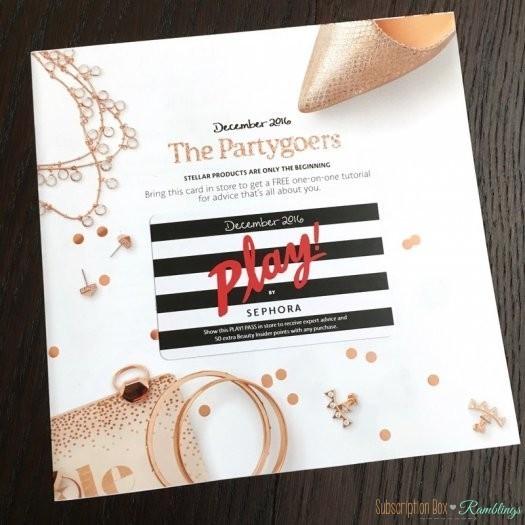 Play! by Sephora Review December 2016 Subscription Box