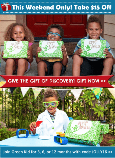 Read more about the article Green Kid Crafts – Save $15 Off This Weekend Only!