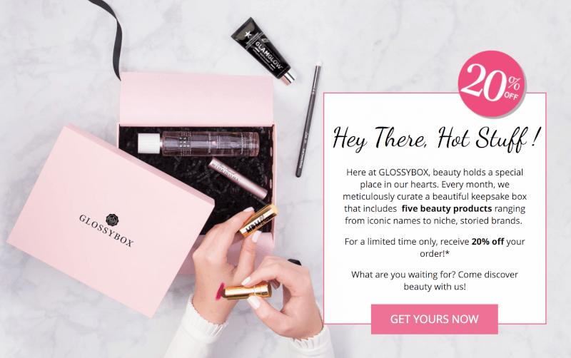 GLOSSYBOX – Save 20% Off Any Length Subscription!