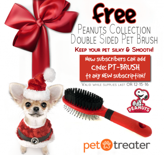 Pet Treater - Free Peanut Collection Double Sided Pet Brush