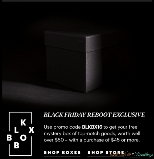 Bespoke Post Free Black Box with Purchase (Last Call)!