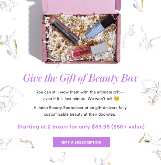 Julep – Gift a Box, Get a FREE Bonus Gift for You!