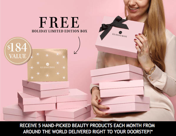 GLOSSYBOX – Free Limited Edition Holiday Box with Gift Subscription Purchase