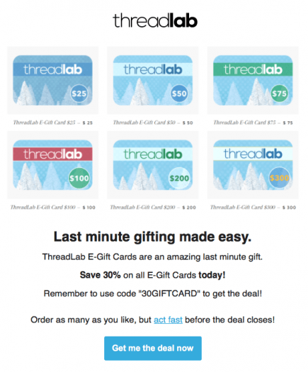 Read more about the article ThreadLab 30% Off Gift Card Sale