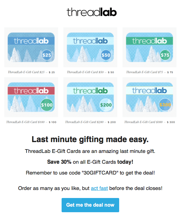 Read more about the article ThreadLab 30% Off Gift Card Sale