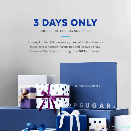 POPSUGAR Must Have Box - Free December Box with Limited Edition Box Purchase