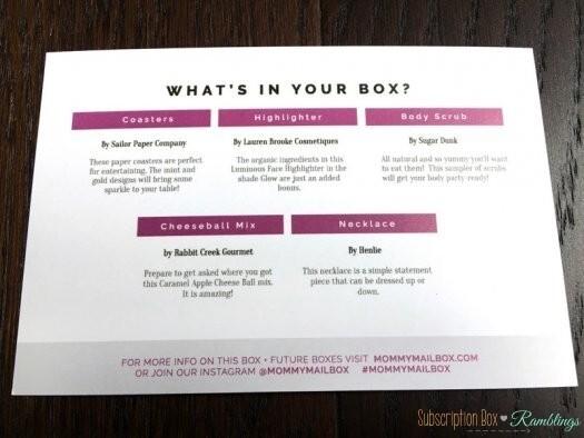 Mommy Mailbox Review - January 2017 Subscription Box