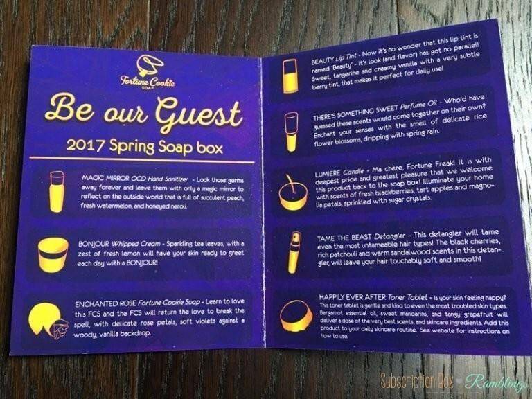 Fortune Cookie Soap Subscription Box Review Spring 2017