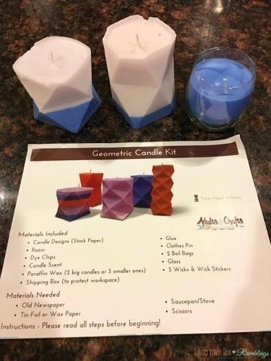 Adults & Crafts Review: Geometric Candle Kit - January 2017