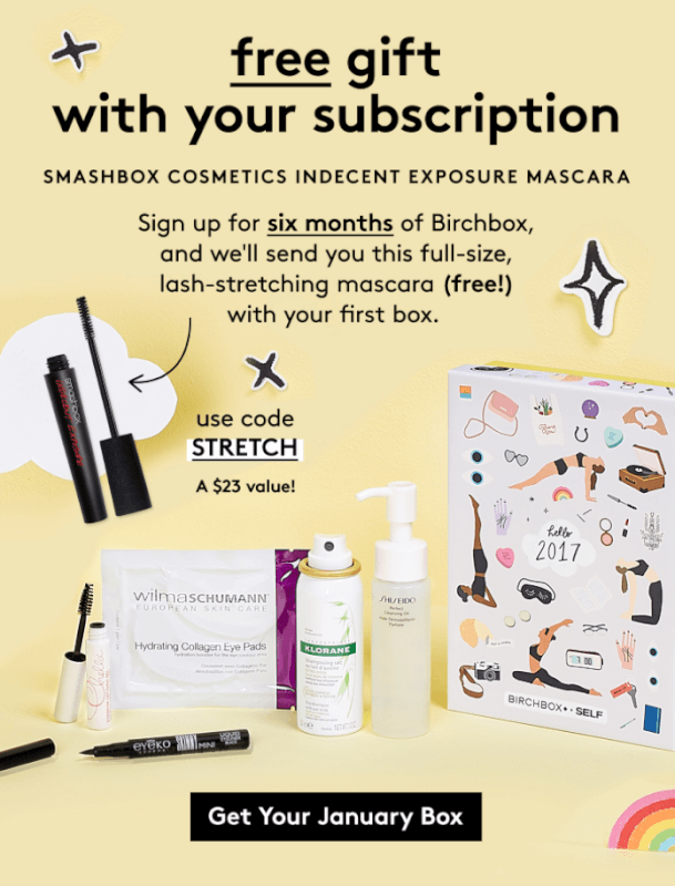 Birchbox Coupon Code – Free Full-Size Mascara with 6-Month Subscriptions