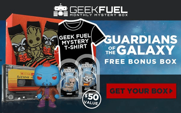 Geek Fuel – Free Guardians of the Galaxy Bonus Box ($50 Value!)