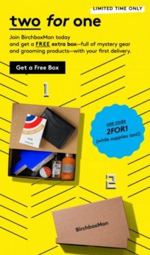 Birchbox Man: Free Bonus Box with New Subscription!