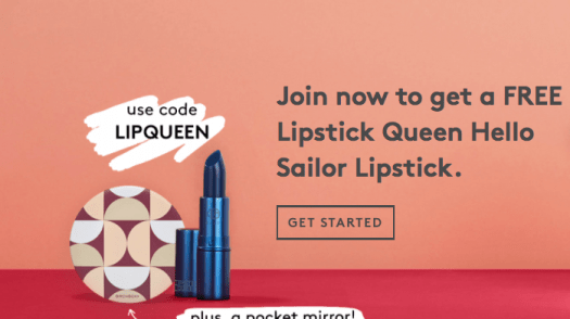 Birchbox Coupon Code – Free Lipstick Queen Lipstick + Mirror with New Subscription
