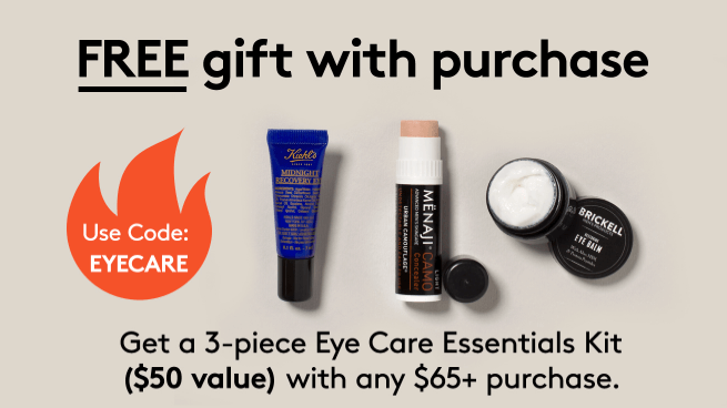 Birchbox Man – Free Eye Care Essentials Kit with $65+ Purchase