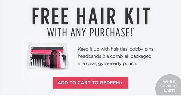 Fabletics FREE Hair Kit with ANY Purchase!