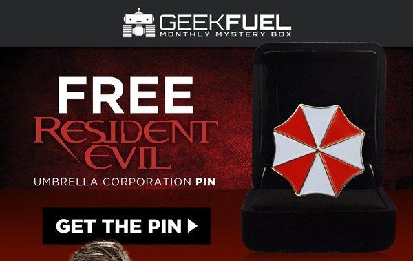 Geek Fuel Free Resident Evil Umbrella Corporation Pin With Purchase
