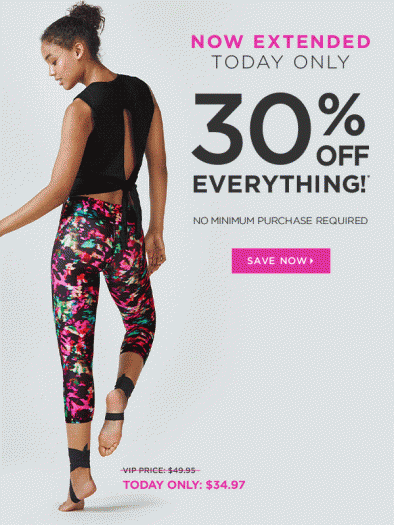 Fabletics Sale - 30% Off Sitewide (Extended)