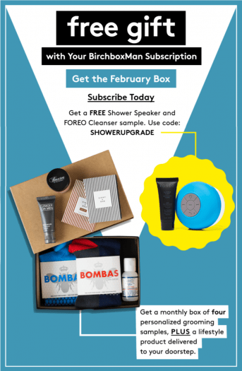 Birchbox Man Coupon Code: Free Shower Speaker + Cleanser with Subscription!