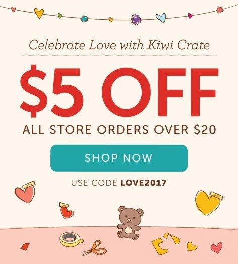 Kiwi Crate Shop Coupon Code - Save $5!
