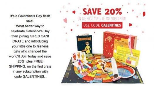 GIRLS! CAN CRATE Valentine's Day Sale - Save 20%!