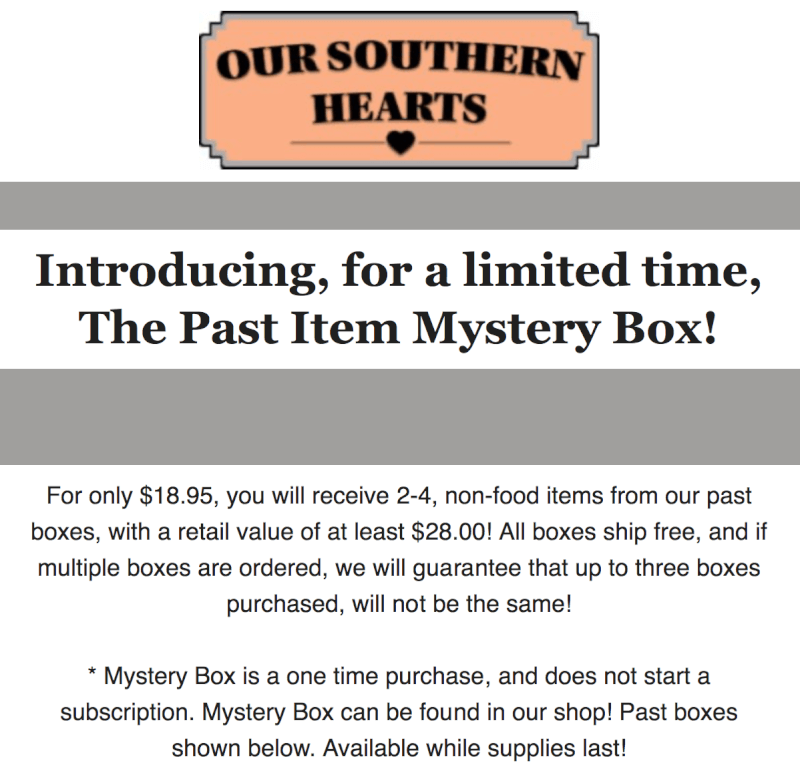 Read more about the article Our Southern Hearts Mystery Box Sale