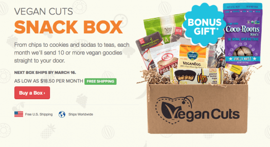 Vegan Cuts March 2017 Snack Box Spoilers + Bonus Snack with New Subscription!