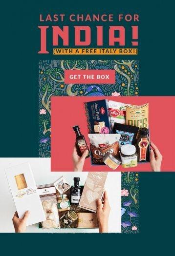 Try the World – Free Italy Box with India Box Purchase (Last Call)