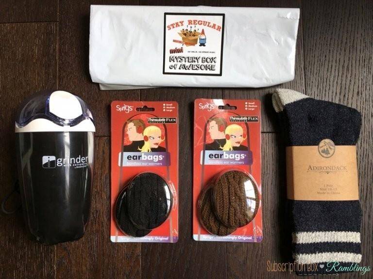 Mini Monthly Mystery Box of Awesome Review February 2017