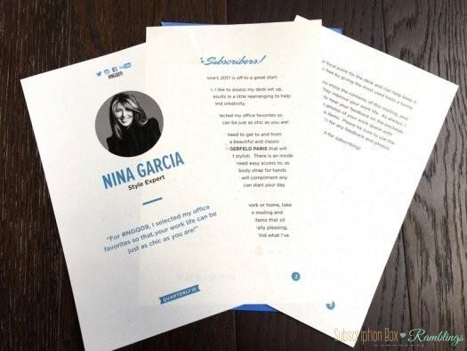 Nina Garcia Quarterly Box Review (#NGQ09) - March 2017