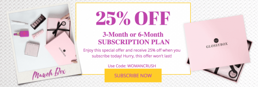Read more about the article GLOSSYBOX Coupon Code – 25% Off 3 or 6-Month Subscriptions