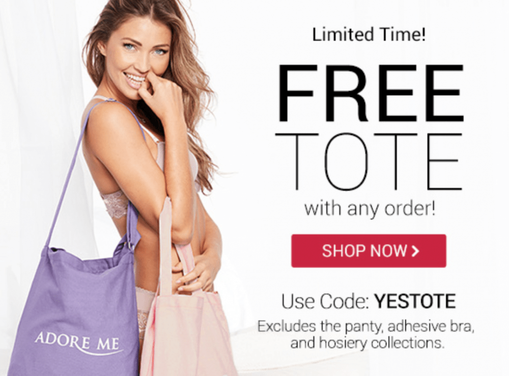 Adore Me Coupon Code - Free Tote with Purchase