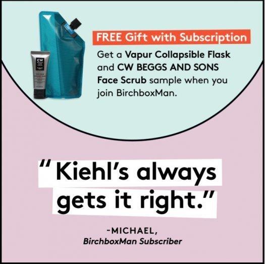 Birchbox Man Coupon: Free Vapur Collapsible Flask and CW BEGGS AND SONS Face Scrub with New Subscription
