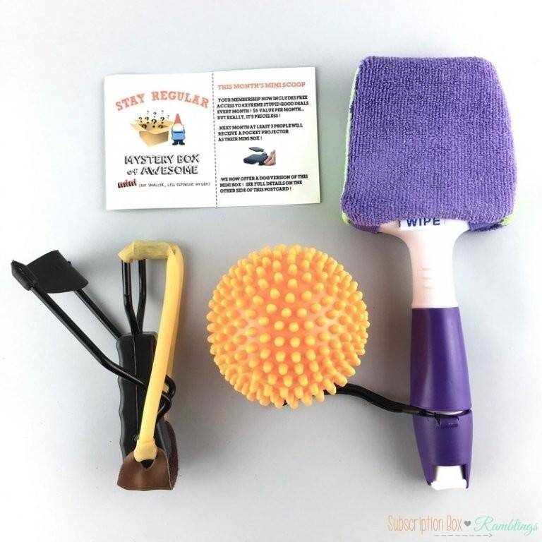 Mini Monthly Mystery Box of Awesome Review April 2017 Subscription