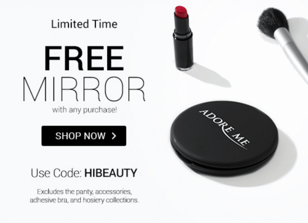 Adore Me Coupon Code - Free Mirror with Purchase