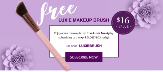 GLOSSYBOX Coupon Code – Free Luxie Makeup Brush with First Box!