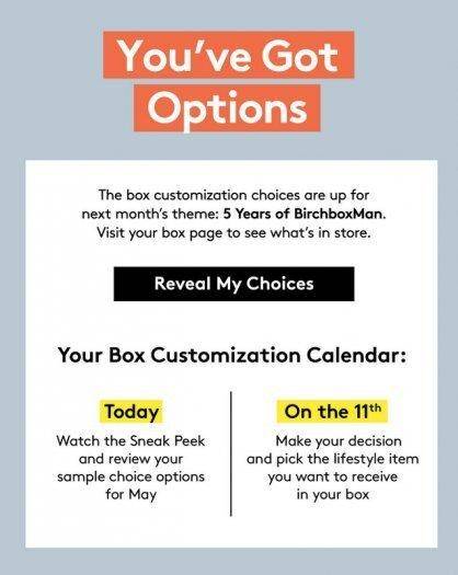 Birchbox Man Sample Choice Spoilers - May 2017