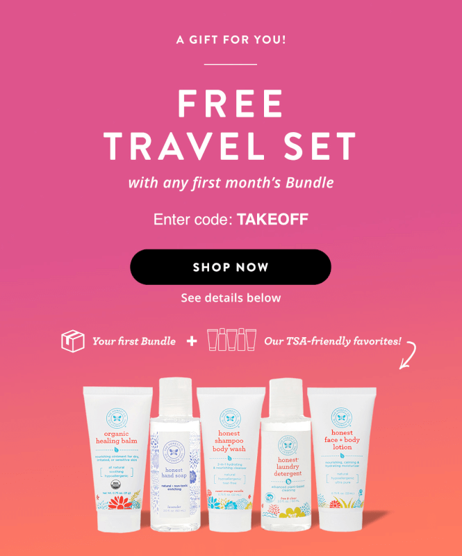 Read more about the article Honest Company – Free Travel Set in your First Bundle