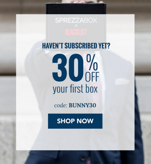 SprezzaBox Coupon Codes - Up to 50% Off Shop Purchased + 30% Off Subscription