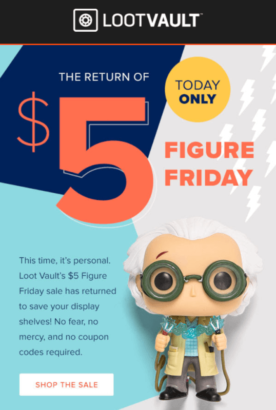 Read more about the article Loot Vault $5 Figure Flash Sale