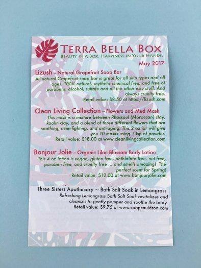 Terra Bella Subscription Box Review - May 2017