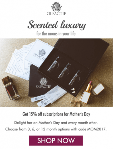 Olfactif – 15% Off Gift Subscriptions