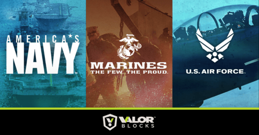 U.S. Navy, U.S. Marines, and U.S. Air Force Valor Blocks Now Available!