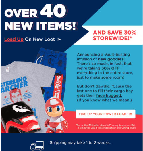 Read more about the article Loot Vault 30% Off Everything + Item Restock!
