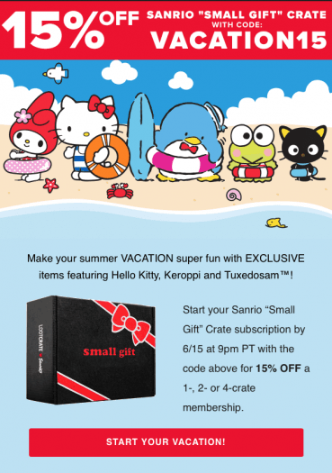 Read more about the article Sanrio Small Gift Crate Coupon Code – Save 15%!